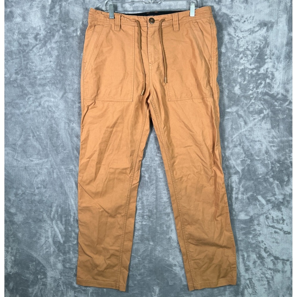 Roark Layover Utility Pants Mens 32x32 Orange Khaki Multi Use Drawstring Field